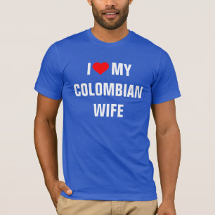 Camiseta "Amo a mi esposa colombiana"