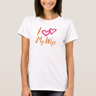 Camiseta Amo a mi esposa corazón