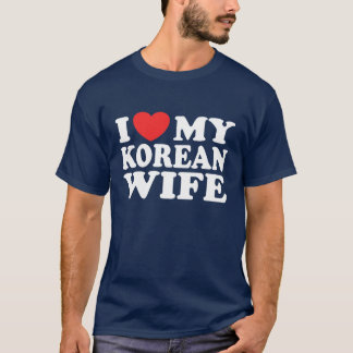 Camiseta Amo a mi esposa coreana