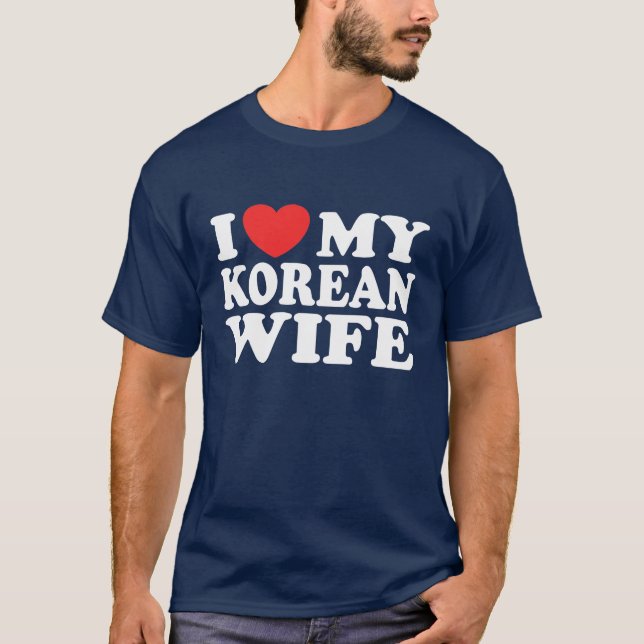 Camiseta Amo a mi esposa coreana (Anverso)