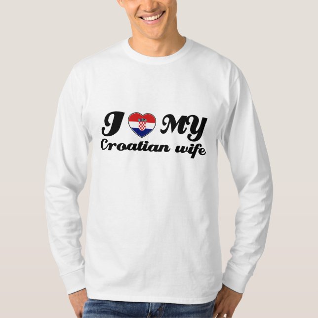 Camiseta Amo a mi esposa croata (Anverso)