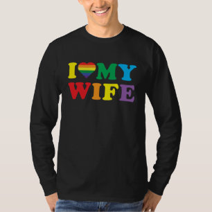 Camiseta Amo a mi esposa día de San Valentín LGBTQ Gay