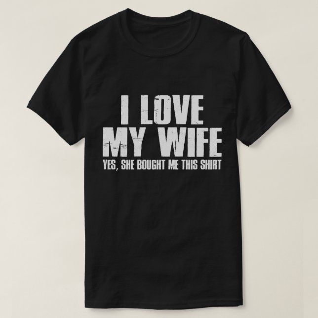 Camiseta Amo a mi esposa, El día de San Valentín amable (Diseño del anverso)