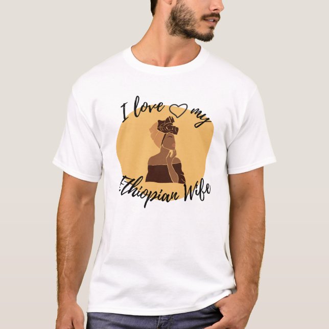 Camiseta Amo a mi esposa etíope africana (Anverso)