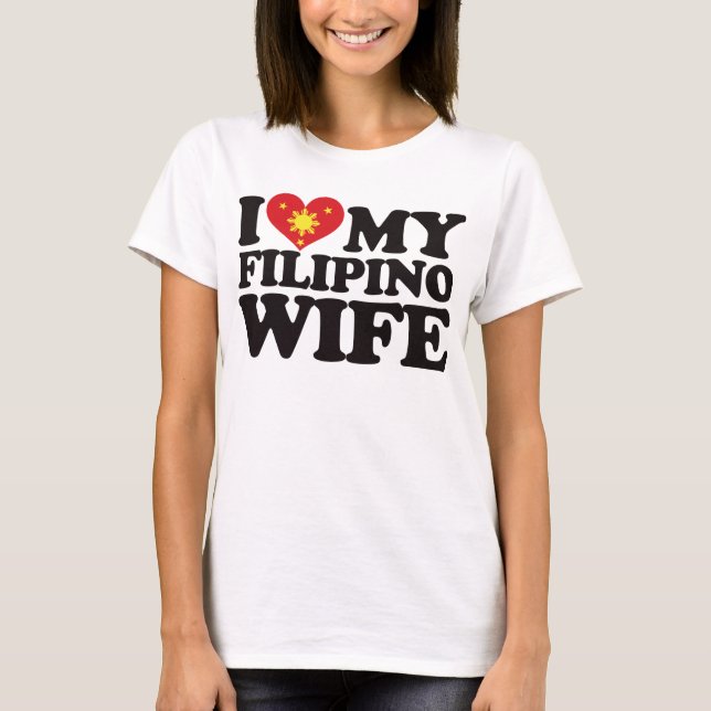 Camiseta Amo a mi esposa filipina (Anverso)