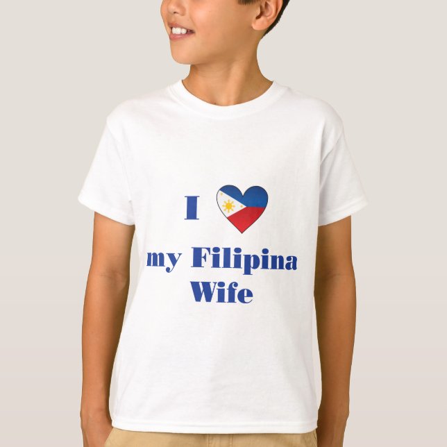 Camiseta Amo a mi esposa filipina 1 (Anverso)