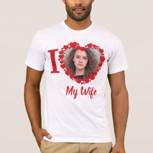 Camiseta Amo a mi esposa. Foto divertida personalizada