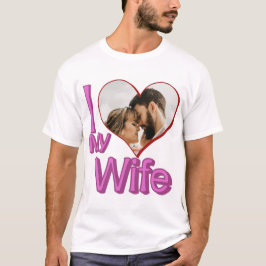 Camiseta Amo a mi esposa - foto Personalizado personalizada