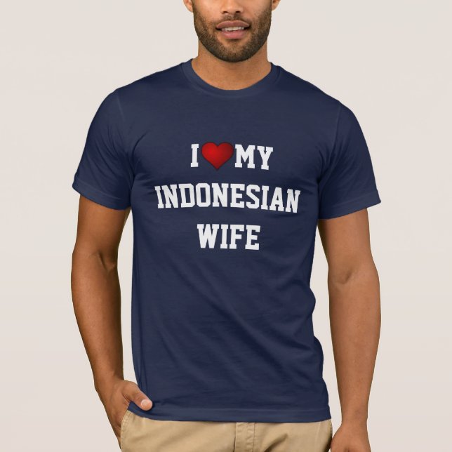 Camiseta Amo a mi esposa indonesia (Anverso)