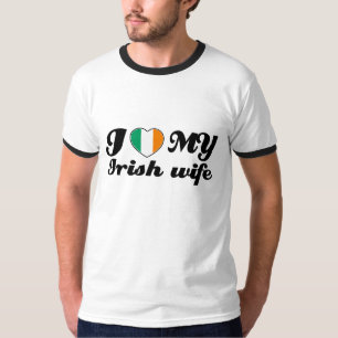 Camiseta Amo a mi esposa irlandesa