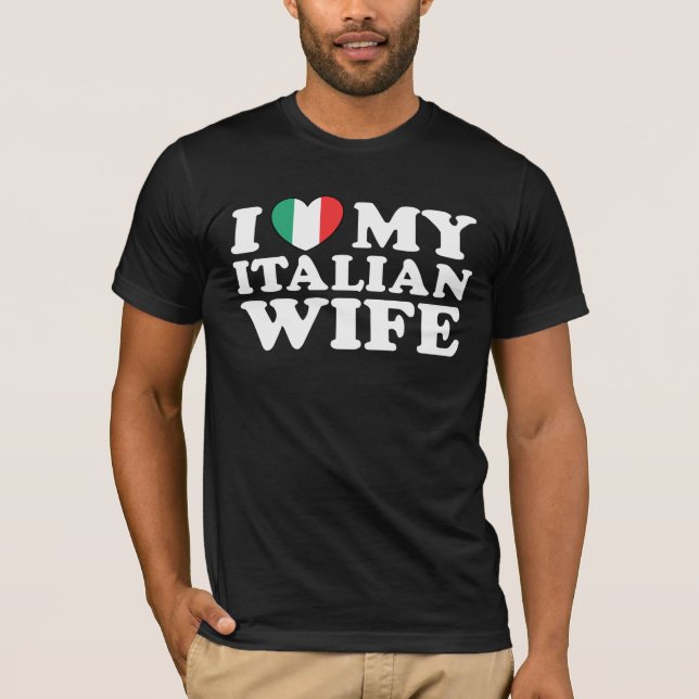 Camiseta Amo a mi esposa italiana (Anverso)