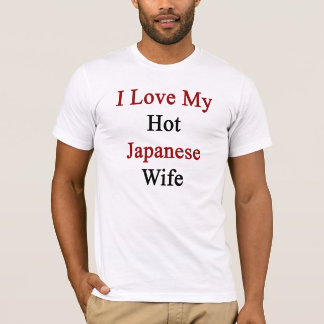 Camiseta Amo a mi esposa japonesa caliente (Anverso)