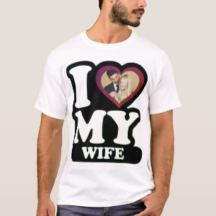 Camiseta Amo a mi esposa la hoja verde - foto Personalizado
