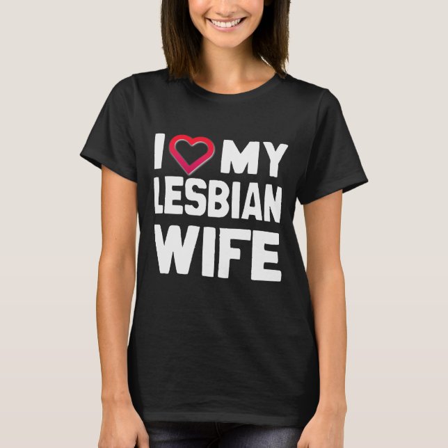 CAMISETA AMO A MI ESPOSA LESBIANA - BLANCO - .PNG (Anverso)