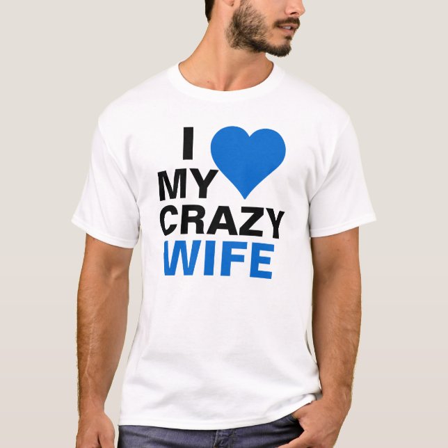 Camiseta Amo a mi esposa loca (Anverso)