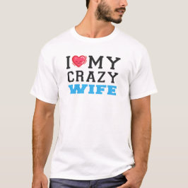 Camiseta Amo A Mi Esposa Loca Pareja Esposa