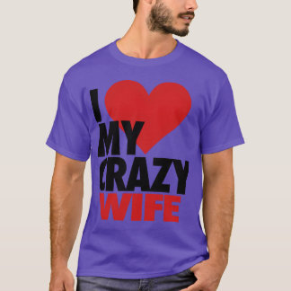 Camiseta Amo a mi esposa loca retro