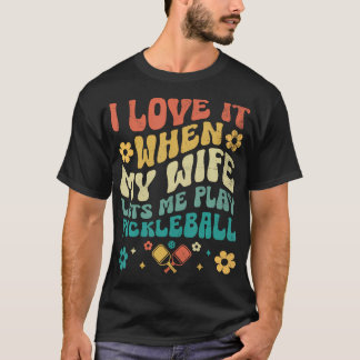 Camiseta Amo a mi esposa me deja jugar Pickleball Pickle Ba