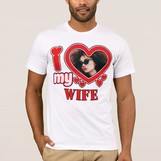 Camiseta Amo A Mi Esposa Personalizada (Anverso)