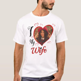 Camiseta Amo a mi esposa Personalizado tipografía foto de c