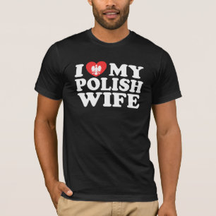 Camiseta Amo a mi esposa polaca