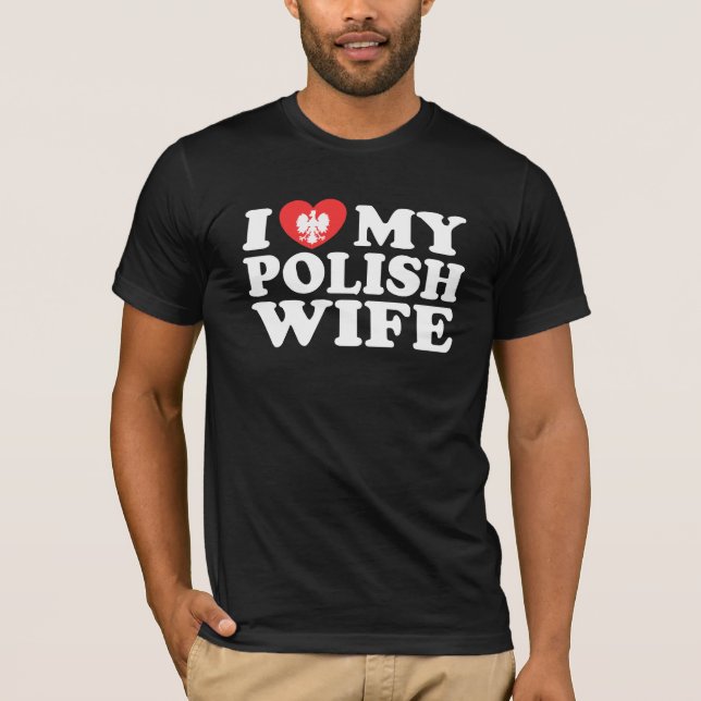 Camiseta Amo a mi esposa polaca (Anverso)