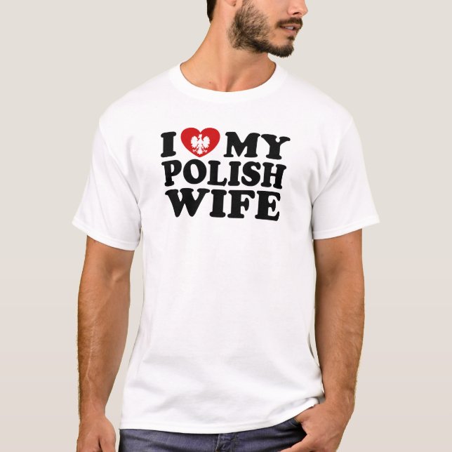 Camiseta Amo a mi esposa polaca (Anverso)