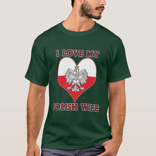 Camiseta Amo a mi esposa polaca (Anverso)