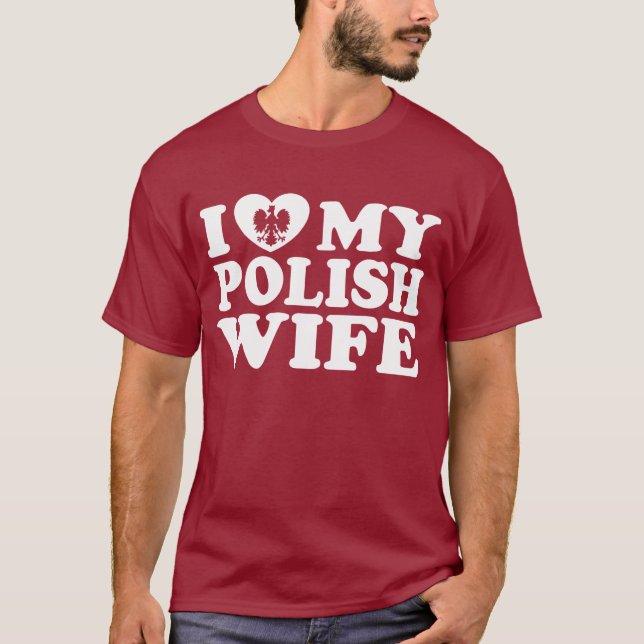 Camiseta Amo a mi esposa polaca (Anverso)