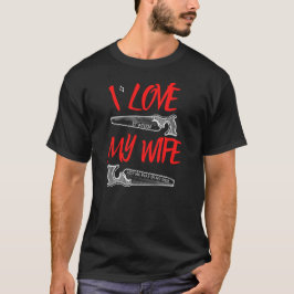 Camiseta Amo a mi esposa - Regalos de carpintería de madera