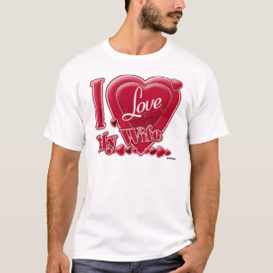 Camiseta Amo a mi esposa roja - corazón