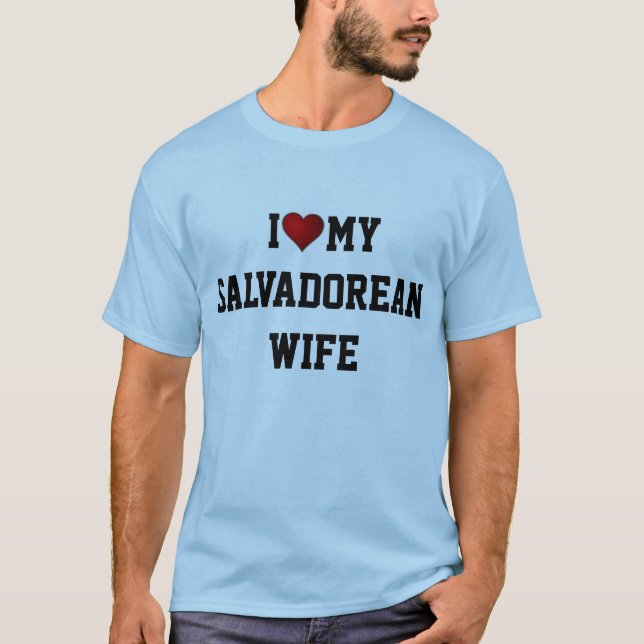 CAMISETA AMO A MI ESPOSA SALVADOREANA (Anverso)