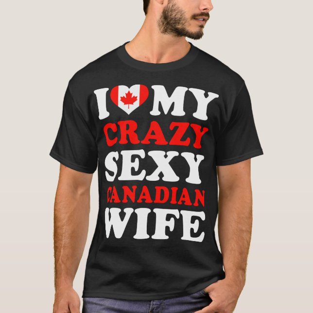 Camiseta Amo a mi esposa sexy canadiense (Anverso)