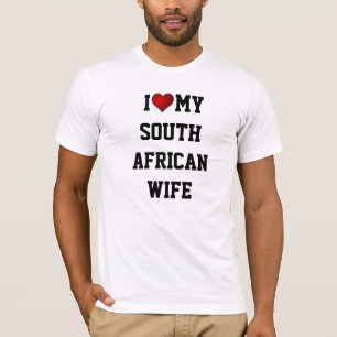 Camiseta Amo a mi esposa sudafricana