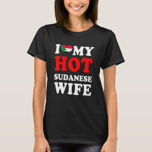 Camiseta Amo a mi esposa sudanesa caliente