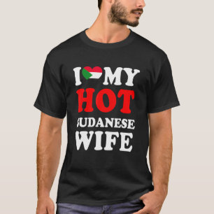 Camiseta Amo a mi esposa sudanesa caliente