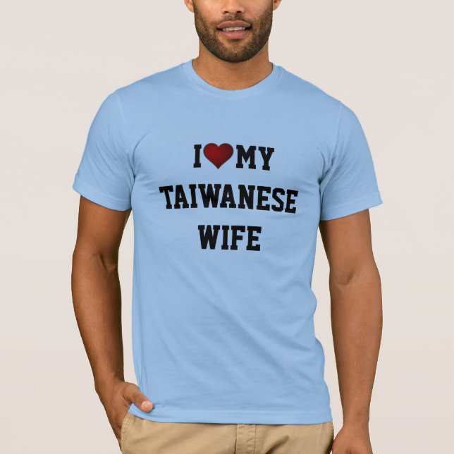Camiseta Amo a mi esposa taiwanesa, (Anverso)
