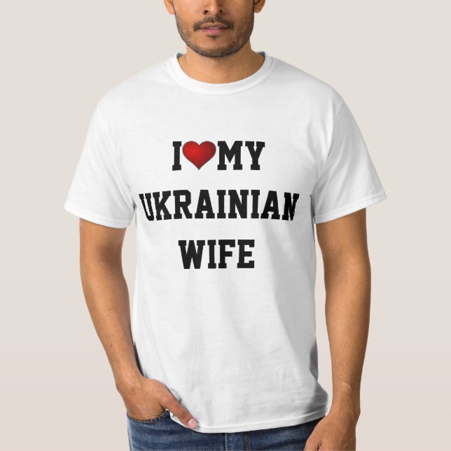 Camiseta Amo a mi esposa ucraniana (Anverso)