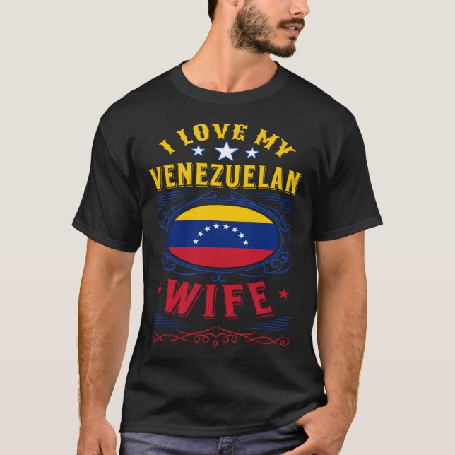Camiseta Amo a mi esposa venezolana (Anverso)
