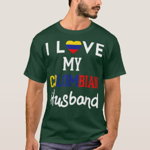 Camiseta Amo a mi esposo colombiano Orgullo de Bandera de C