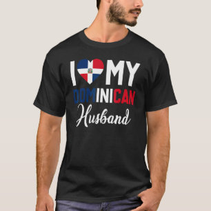 Camiseta Amo a mi esposo dominicano Bandera de Canadá casad