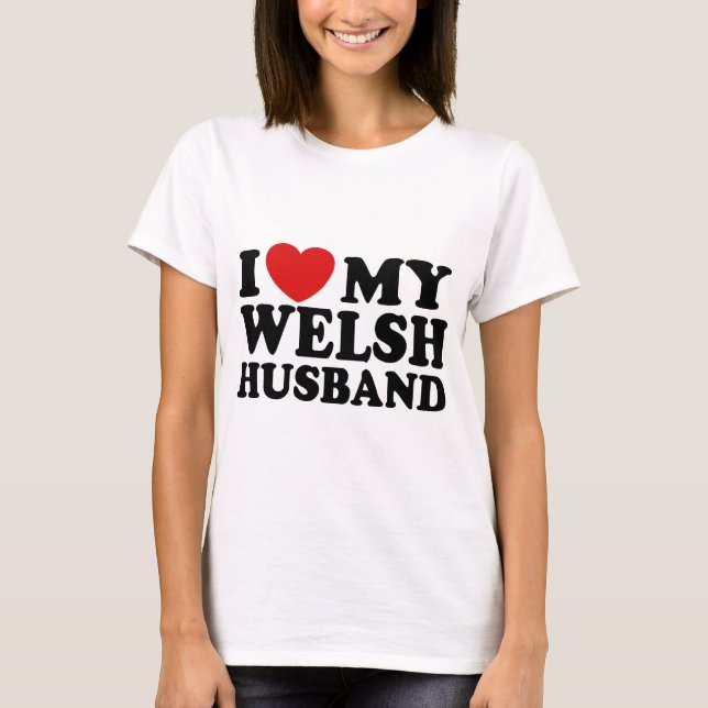 Camiseta Amo a mi esposo galés (Anverso)