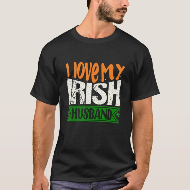 Camiseta Amo A Mi Esposo Irlandés Pareja De Guay Casada Con (Anverso)