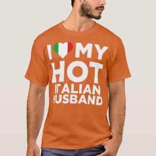 Camiseta Amo a mi esposo italiano caliente cutto nativo de