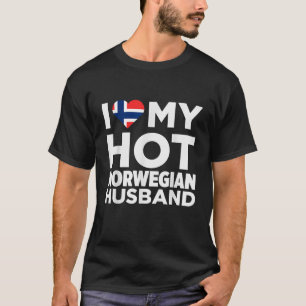 Camiseta Amo a mi esposo noruego caliente nativo de Noruega