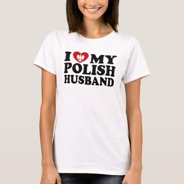 Camiseta Amo a mi esposo polaco (Anverso)