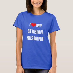 Camiseta Amo a mi esposo serbio