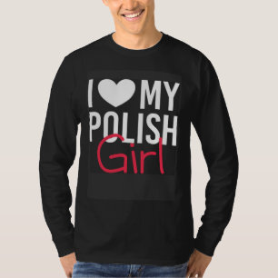 Camiseta Amo a mi familia de chica polaca de Polonia
