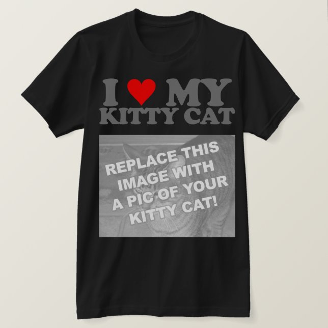 Camiseta Amo a mi gatito (Anverso del diseño)
