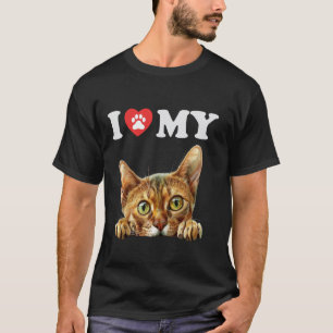 Camiseta Amo a mi gatito abisinio Gato divertido Amo a mi g